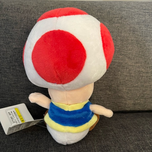 Sanei Super Mario Series 7 inch Toad Plush Toy New with tags Sen-ai-bocki - Picture 2 of 6